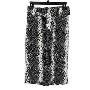 Sentimental NY skirt pencil snake print black white Medium M